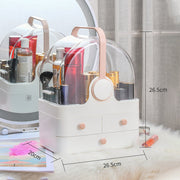 Lipstick Large Dressing Table And Rack with clear dome and drawers for organizing cosmetics