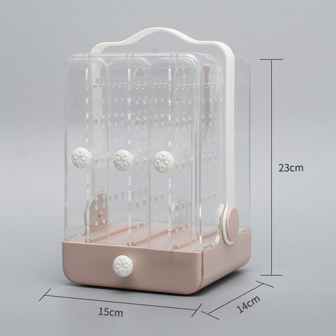 Lipstick Large Dressing Table And Rack with transparent sections and drawer for organized storage